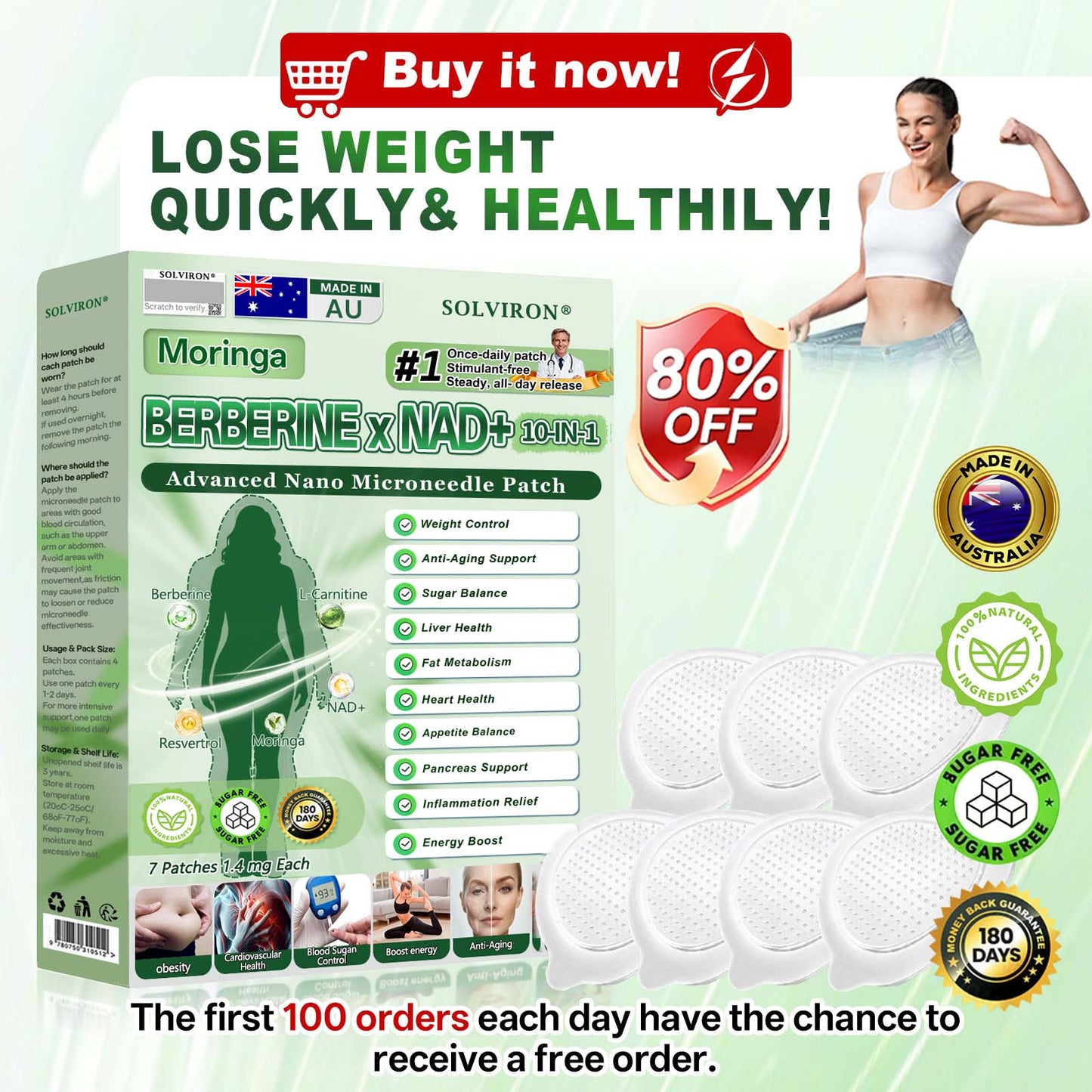 𝐏𝐡𝐲𝐬𝐢𝐜𝐢𝐚𝐧 𝐅𝐨𝐫𝐦𝐮𝐥𝐚𝐭𝐞𝐝|𝐒𝐎𝐋𝐕𝐈𝐑𝐎𝐍® 𝐌𝐨𝐫𝐢𝐧𝐠𝐚 𝐁𝐞𝐫𝐛𝐞𝐫𝐢𝐧𝐞 × 𝐍𝐀𝐃⁺ 𝟏𝟎-𝐢𝐧-𝟏 𝐀𝐝𝐯𝐚𝐧𝐜𝐞𝐝 𝐍𝐚𝐧𝐨 𝐌𝐢𝐜𝐫𝐨𝐧𝐞𝐞𝐝𝐥𝐞 𝐏𝐚𝐭𝐜𝐡 (𝐄𝐱𝐩𝐞𝐫𝐢𝐞𝐧𝐜𝐞 𝐕𝐢𝐬𝐢𝐛𝐥𝐞 𝟕-𝐃𝐚𝐲 𝐑𝐞𝐬𝐮𝐥𝐭𝐬)